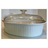 White Ceramic Bakeware Dish Set With Glass Lids (Lot of 4)