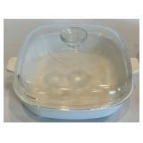 White Ceramic Bakeware Dish Set With Glass Lids (Lot of 4)