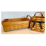 Longaberger Basket Set With Plastic Insert (Lot of 2)