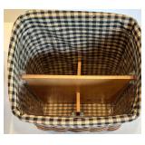 Longaberger Basket Set of 2 With Liners & Protectors