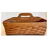 Longaberger Basket Set of 2 With Liners & Protectors
