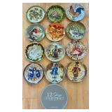 Pottery Barn 12 Days of Christmas Plate Set With Box (Lot of 12)