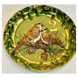 Pottery Barn 12 Days of Christmas Plate Set With Box (Lot of 12)