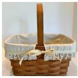 Longaberger Woven Basket Pair With Liner