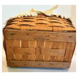 Longaberger Woven Basket Pair With Liner