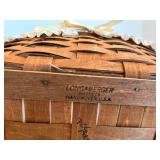 Longaberger Woven Basket Pair With Liner
