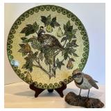 Pottery Barn Plate & Figural Bird Mixed Lot