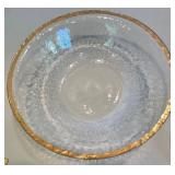 Fire and Light Art Glass Bowl and Platter