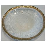 Fire and Light Art Glass Bowl and Platter