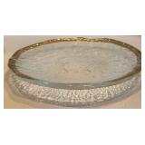 Fire and Light Art Glass Bowl and Platter