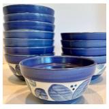 Pfaltzgraff Blue Leaf Stoneware Dinnerware Set (Lot of 14)