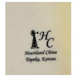 Heartland China Sunflower Plate, Blue Sundae Cups & Glass Plates Mixed Lot