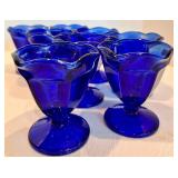 Heartland China Sunflower Plate, Blue Sundae Cups & Glass Plates Mixed Lot
