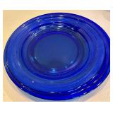 Heartland China Sunflower Plate, Blue Sundae Cups & Glass Plates Mixed Lot