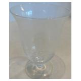 Gold Tray With Etched Glasses Set of 10