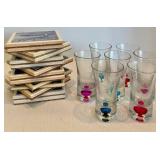14 Coasters & 7 Shot Glasses Holland America Line Mixed Lot