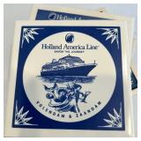 14 Coasters & 7 Shot Glasses Holland America Line Mixed Lot