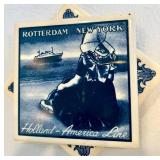 14 Coasters & 7 Shot Glasses Holland America Line Mixed Lot