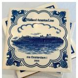 14 Coasters & 7 Shot Glasses Holland America Line Mixed Lot