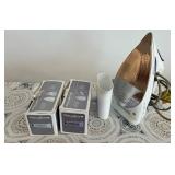Rowenta Steam Iron, Cleaning Kits, Ironing Boards & Sad Irons (Lot of 3)