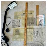 Omnigrid Quilting Rulers, Easy Angle & Task Light Mixed Lot