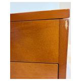 Wooden Jewelry Storage Box With Glass Top, Drawers & Compartmented Interior