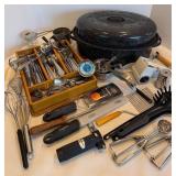 Kitchen Utensil Assortment With Granite Roaster