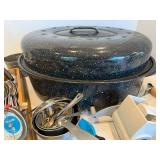 Kitchen Utensil Assortment With Granite Roaster