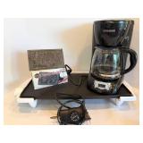 Black+Decker Coffee Maker, Norpro Bacon Press & Rival Electric Griddle Mixed Lot