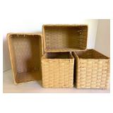 Woven Storage Baskets (Lot of 4)