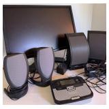 Dell Monitor, Harman Kardon & RCA Speakers, RadioShack Weather Radio Mixed Lot