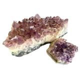 Amethyst Crystal Cluster Pair