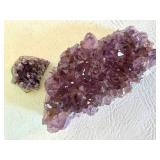 Amethyst Crystal Cluster Pair