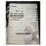 Panasonic Omnivision VHS VCR & Toshiba SD-K741SU DVD Player Combo With Remotes