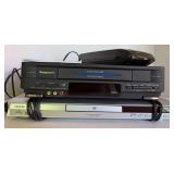 Panasonic Omnivision VHS VCR & Toshiba SD-K741SU DVD Player Combo With Remotes