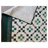 Handmade Green Patchwork Quilt