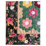Handmade Floral Hexagon Quilt