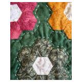 Handmade Floral Hexagon Quilt