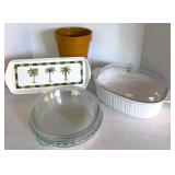 Corning Ware F-14-B Casserole, Glass Bakeware & Tray Mixed Lot