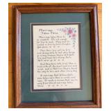 Framed Cross Stitch Wall Art Set of 3