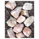 Rose Quartz Rough Stones (Lot of 11)