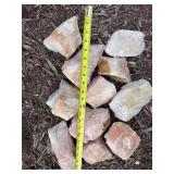 Rose Quartz Rough Stones (Lot of 11)