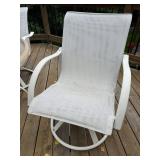 Outdoor Patio Dining Set With 4 Swivel Chairs, Glass Table & Umbrella