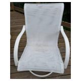 Outdoor Patio Dining Set With 4 Swivel Chairs, Glass Table & Umbrella