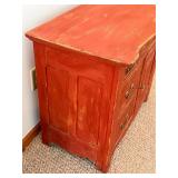 Vintage Painted Drop-Leaf Cabinet