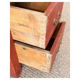 Vintage Painted Drop-Leaf Cabinet