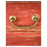 Vintage Painted Drop-Leaf Cabinet
