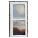 Coastal Framed Window Style Art Pair