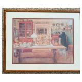 Floral Centerpiece & Framed Artwork
