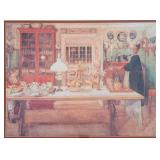 Floral Centerpiece & Framed Artwork